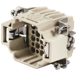 Pin contact insert, 3, 24 pole, unequipped, crimp connection, with PE contact, 1651150000