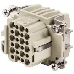Socket contact insert, 3, 24 pole, unequipped, crimp connection, with PE contact, 1651160000