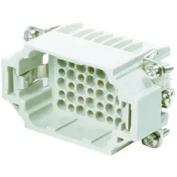 Pin contact insert, 4, 42 pole, unequipped, crimp connection, with PE contact, 1651170000