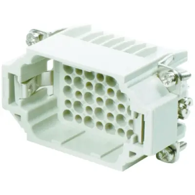 Pin contact insert, 4, 42 pole, unequipped, crimp connection, with PE contact, 1651170000 - 1