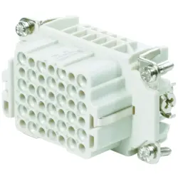Socket contact insert, 4, 42 pole, unequipped, crimp connection, with PE contact, 1651180000