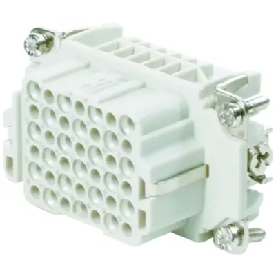Socket contact insert, 4, 42 pole, unequipped, crimp connection, with PE contact, 1651180000 - 1