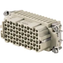 Socket contact insert, 6, 72 pole, unequipped, crimp connection, with PE contact, 1651200000