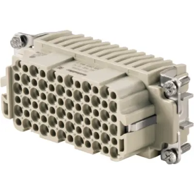 Socket contact insert, 6, 72 pole, unequipped, crimp connection, with PE contact, 1651200000 - 1