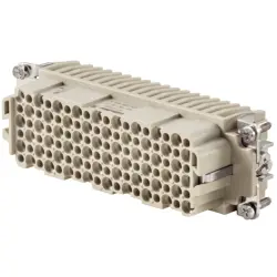 Socket contact insert, 8, 108 pole, unequipped, crimp connection, with PE contact, 1651220000