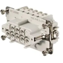 Socket contact insert, 4, 5 pole, equipped, screw connection, with PE contact, 1651320000