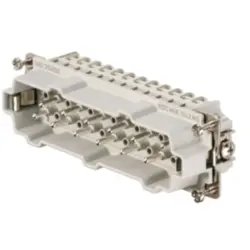 Pin contact insert, 8, 12 pole, equipped, screw connection, with PE contact, 1651350000