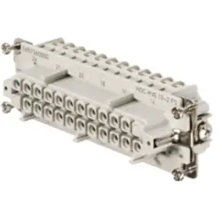 Socket contact insert, 8, 12 pole, equipped, screw connection, with PE contact, 1651360000
