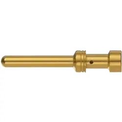 Pin contact, 4.0 mm², AWG 12, crimp connection, gold-plated, 1651460000