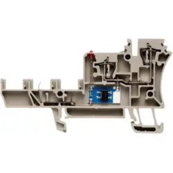 Initiator/actuator terminal block, spring balancer connection, 0.5-2.5 mm², 2 pole, 17.5 A, 4 kV, dark beige, 1652020000