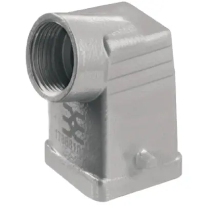 Grommet housing, size A4, die-cast aluminum, PG11, angled, cross bow locking, IP65, 1652480000 - 1