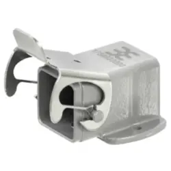 Surface mount housing, size A4, die-cast aluminum, PG11, angled, cross bow locking, IP65, 1652490000