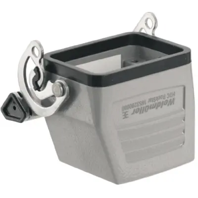 Grommet housing, size B6, die-cast aluminum, PG16, angled, longitudinal bow locking, IP65, 1653200000 - 1