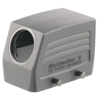 Grommet housing, size B10, die-cast aluminum, PG16, angled, cross bow locking, IP65, 1654070000 - 1