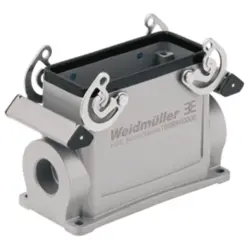 Surface mount housing, size B16, die-cast aluminum, 2 x PG21, angled, cross bow locking, IP65, 1656730000