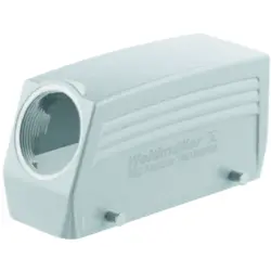 Grommet housing, size B24, die-cast aluminum, PG29, angled, cross bow locking, IP65, 1661240000