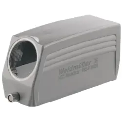 Grommet housing, size B24, die-cast aluminum, PG29, angled, longitudinal bow locking, IP65, 1662410000