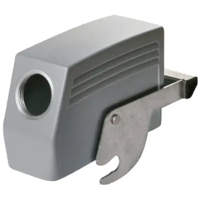 Grommet housing, size D64, die-cast aluminum, PG29, angled, central locking, IP65, 1663390000 - 1