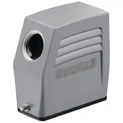 Grommet housing, size A15, die-cast aluminum, PG16, angled, longitudinal bow locking, IP65, 1663850000