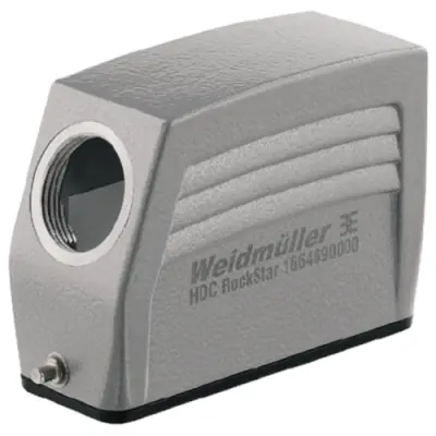 Grommet housing, size A16, die-cast aluminum, PG16, angled, longitudinal bow locking, IP65, 1664690000 - 1