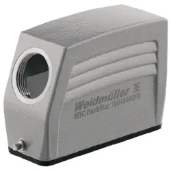 Grommet housing, size A16, die-cast aluminum, PG16, angled, longitudinal bow locking, IP65, 1664690000