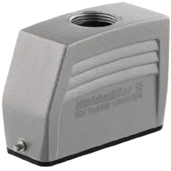 Grommet housing, size A16, die-cast aluminum, PG16, straight, longitudinal bow locking, IP65, 1664810000