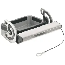 Cover cap, size B6, die-cast aluminum, longitudinal bow locking, IP65, 1665210000