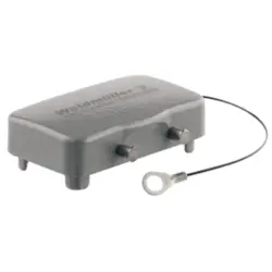 Cover cap, size B10, die-cast aluminum, cross bow locking, IP65, 1665230000
