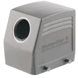 Grommet housing, size A32, die-cast aluminum, PG21, angled, cross bow locking, IP65, 1665670000