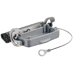 Cover cap, size A10, die-cast aluminum, longitudinal bow locking, IP65, 1665890000