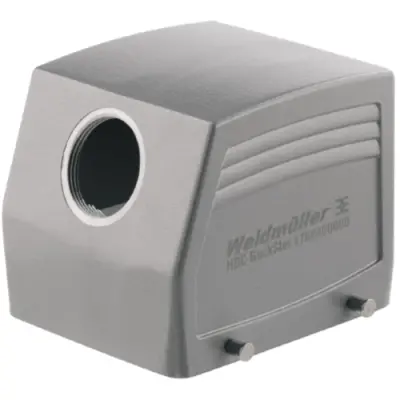 Grommet housing, size B32, die-cast aluminum, PG29, angled, cross bow locking, IP65, 1666840000 - 1
