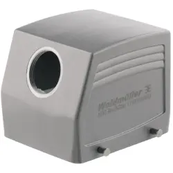 Grommet housing, size B32, die-cast aluminum, PG29, angled, cross bow locking, IP65, 1666840000