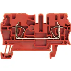 Through terminal block, spring balancer connection, 0.5-4.0 mm², 2 pole, 24 A, 8 kV, red, 1683260000