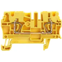 Through terminal block, spring balancer connection, 0.5-4.0 mm², 2 pole, 24 A, 8 kV, dark beige, 1683270000