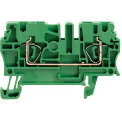 Through terminal block, spring balancer connection, 0.5-4.0 mm², 2 pole, 24 A, 8 kV, green, 1683280000