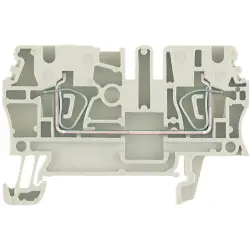 Through terminal block, spring balancer connection, 0.5-4.0 mm², 2 pole, 24 A, 8 kV, brown, 1683300000