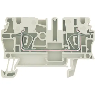 Through terminal block, spring balancer connection, 0.5-4.0 mm², 2 pole, 24 A, 8 kV, brown, 1683300000 - 1