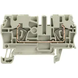Through terminal block, spring balancer connection, 0.5-4.0 mm², 2 pole, 24 A, 8 kV, gray, 1683310000