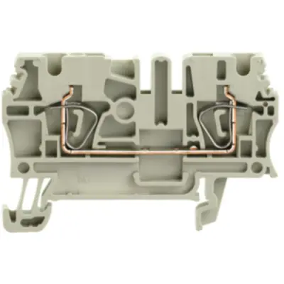 Through terminal block, spring balancer connection, 0.5-4.0 mm², 2 pole, 24 A, 8 kV, gray, 1683310000 - 1