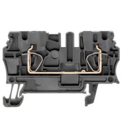 Through terminal block, spring balancer connection, 0.5-4.0 mm², 2 pole, 24 A, 8 kV, black, 1683330000