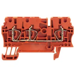 Through terminal block, spring balancer connection, 0.5-4.0 mm², 3 pole, 24 A, 8 kV, red, 1683340000