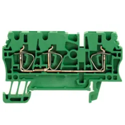 Through terminal block, spring balancer connection, 0.5-4.0 mm², 3 pole, 24 A, 8 kV, dark beige, 1683360000