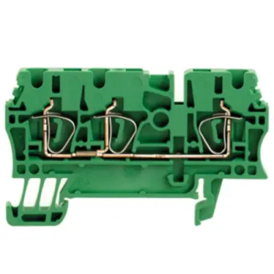 Through terminal block, spring balancer connection, 0.5-4.0 mm², 3 pole, 24 A, 8 kV, dark beige, 1683360000 - 1