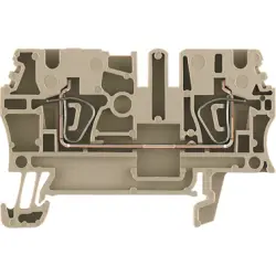 Through terminal block, spring balancer connection, 0.5-4.0 mm², 4 pole, 24 A, 8 kV, yellow, 1683430000