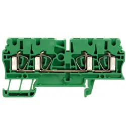 Through terminal block, spring balancer connection, 0.5-4.0 mm², 4 pole, 24 A, 8 kV, green, 1683440000