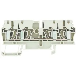 Through terminal block, spring balancer connection, 0.5-4.0 mm², 4 pole, 24 A, 8 kV, brown, 1683460000