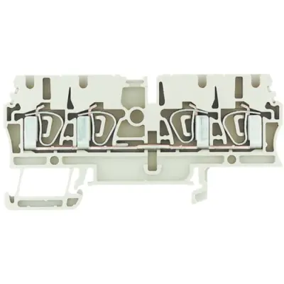 Through terminal block, spring balancer connection, 0.5-4.0 mm², 4 pole, 24 A, 8 kV, brown, 1683460000 - 1