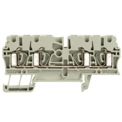 Through terminal block, spring balancer connection, 0.5-4.0 mm², 4 pole, 24 A, 8 kV, gray, 1683470000 - 1