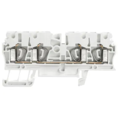 Through terminal block, spring balancer connection, 0.5-4.0 mm², 4 pole, 24 A, 8 kV, white, 1683480000 - 1