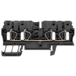 Through terminal block, spring balancer connection, 0.5-4.0 mm², 4 pole, 24 A, 8 kV, black, 1683490000